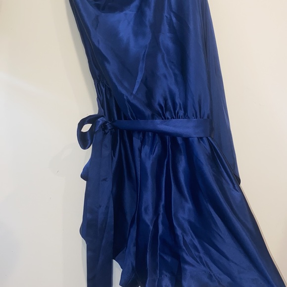 Robert Rodriguez Navy Silk One Shoulder Romper - Picture 4 of 8